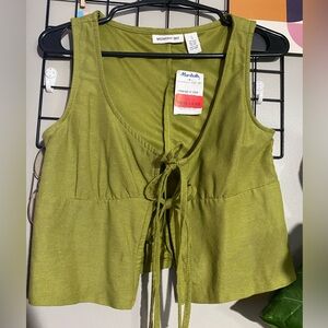 NWT Green Cropped Top